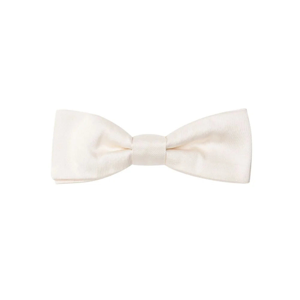 Dolce & Gabbana White Silk Bowty - One Size - Neckties