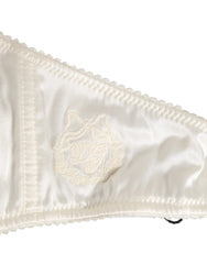Dolce & Gabbana White Silk Satin Balconnet Lingerie Bra Underwear - IT4 | L - Bras