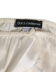 Dolce & Gabbana White Silk Satin Lingerie Panty Underwear - IT2 | S - Briefs