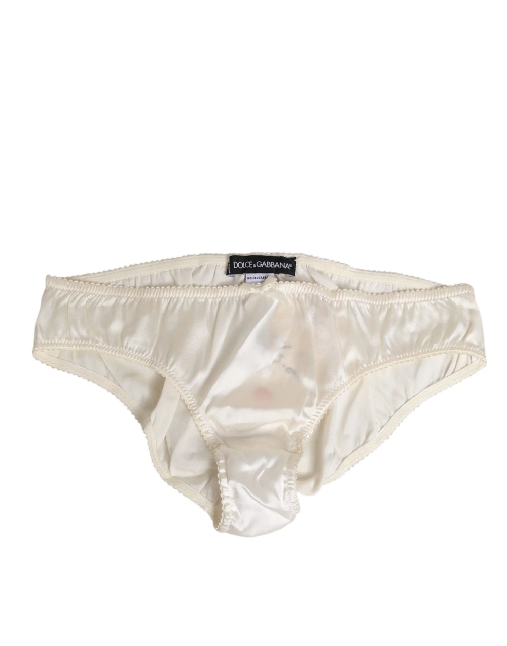 Dolce & Gabbana White Silk Satin Lingerie Panty Underwear - IT2 | S - Briefs