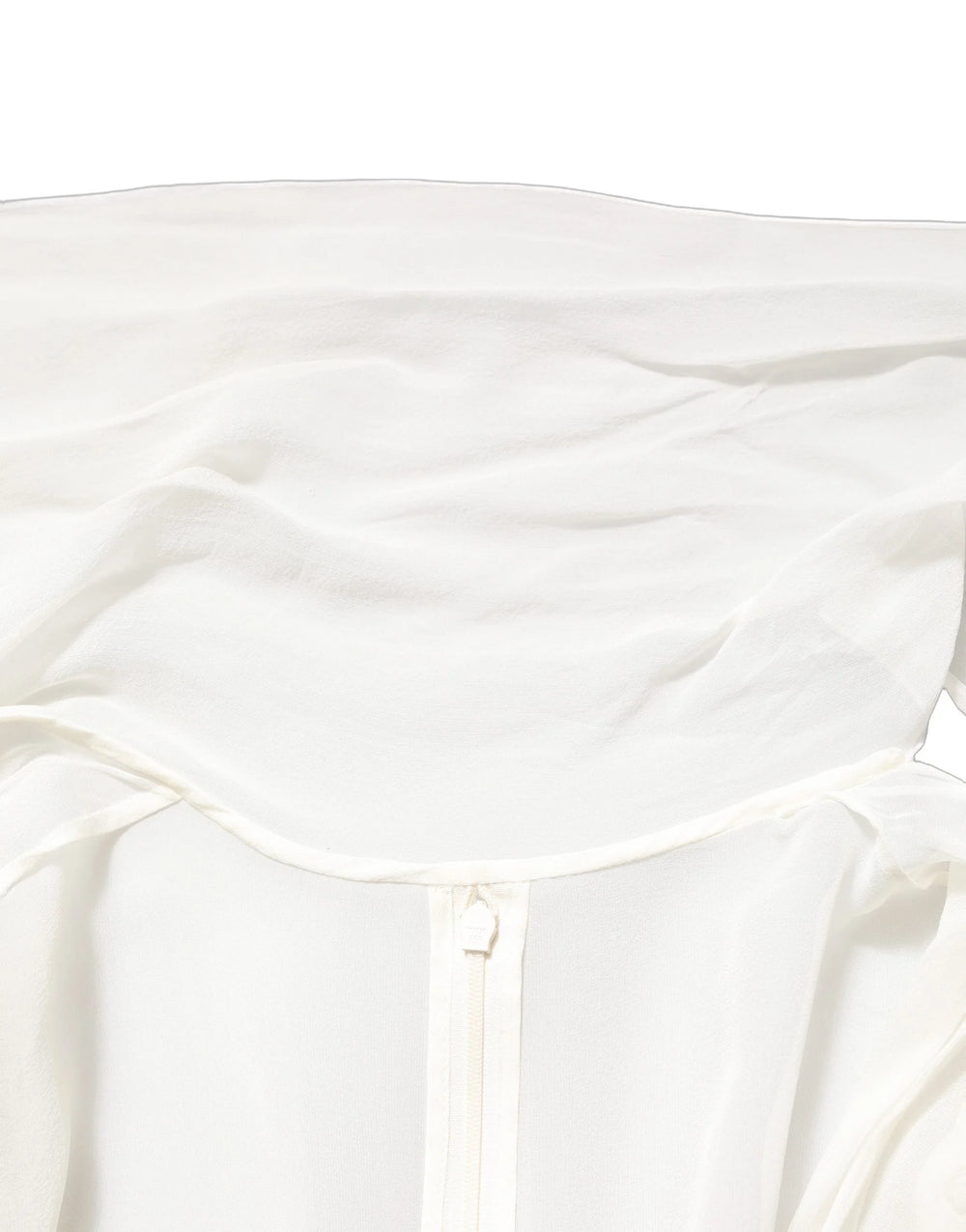 Dolce & Gabbana White Silk Sheer Draped Long Gown Dress - IT38 | XS
