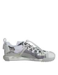 Dolce & Gabbana White Silver Low Top NS1 Sneakers Shoes - Sneakers