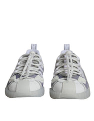 Dolce & Gabbana White Silver Low Top NS1 Sneakers Shoes - EU44/US11