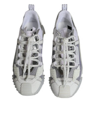 Dolce & Gabbana White Silver Low Top NS1 Sneakers Shoes - EU44/US11