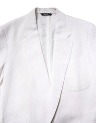 Dolce & Gabbana White Single Breasted Men Coat Blazer Suit - IT48 | M - Sport Jackets