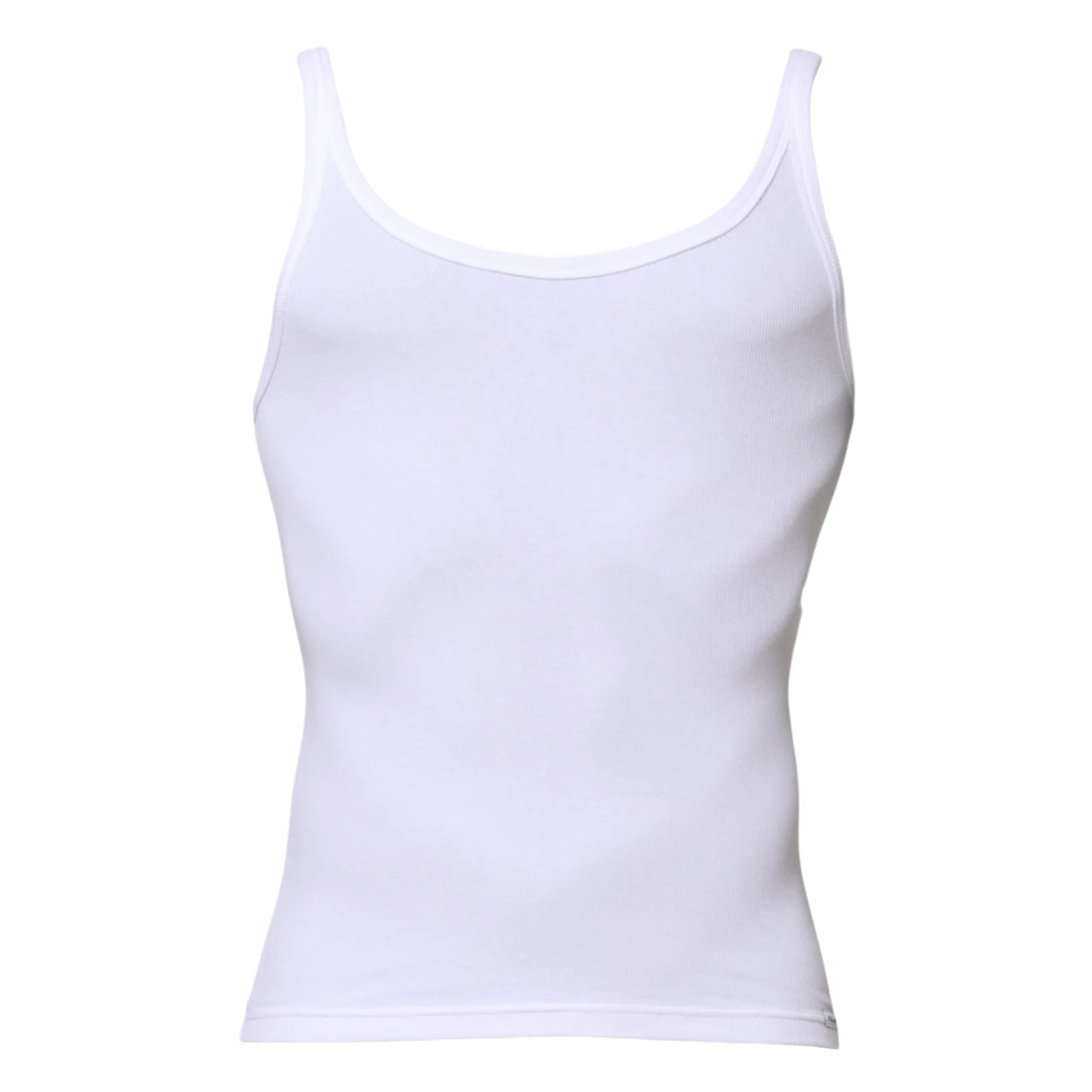 Dolce & Gabbana White Sleeveless Round Neck Men Tank T-shirt - IT2 | XXS - Tank Tops