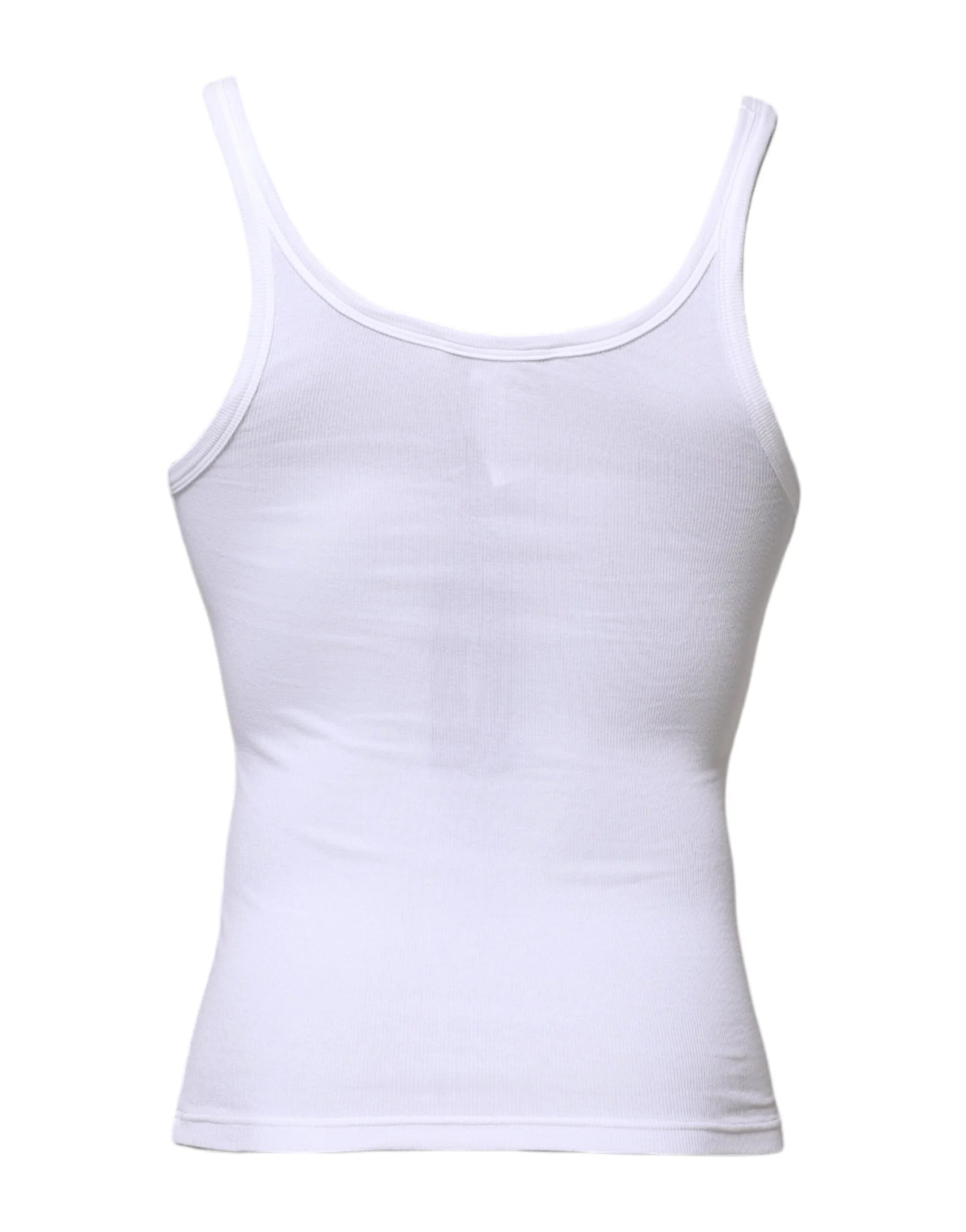 Dolce & Gabbana White Sleeveless Round Neck Men Tank T-shirt - IT2 | XXS - Tank Tops