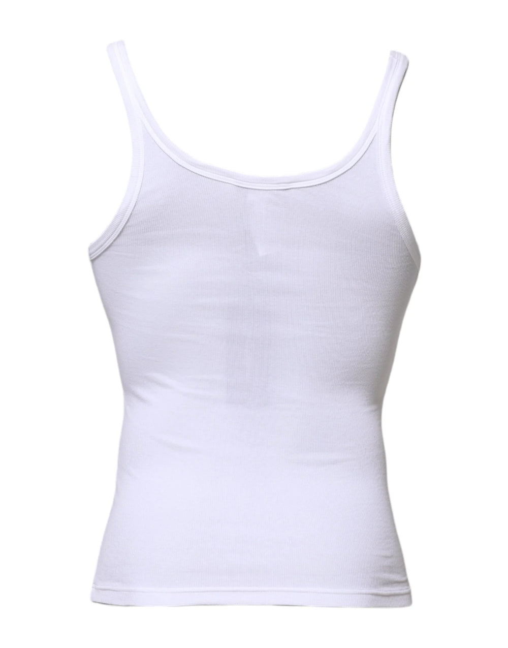 Dolce & Gabbana White Sleeveless Round Neck Men Tank T-shirt - IT2 | XXS - Tank Tops