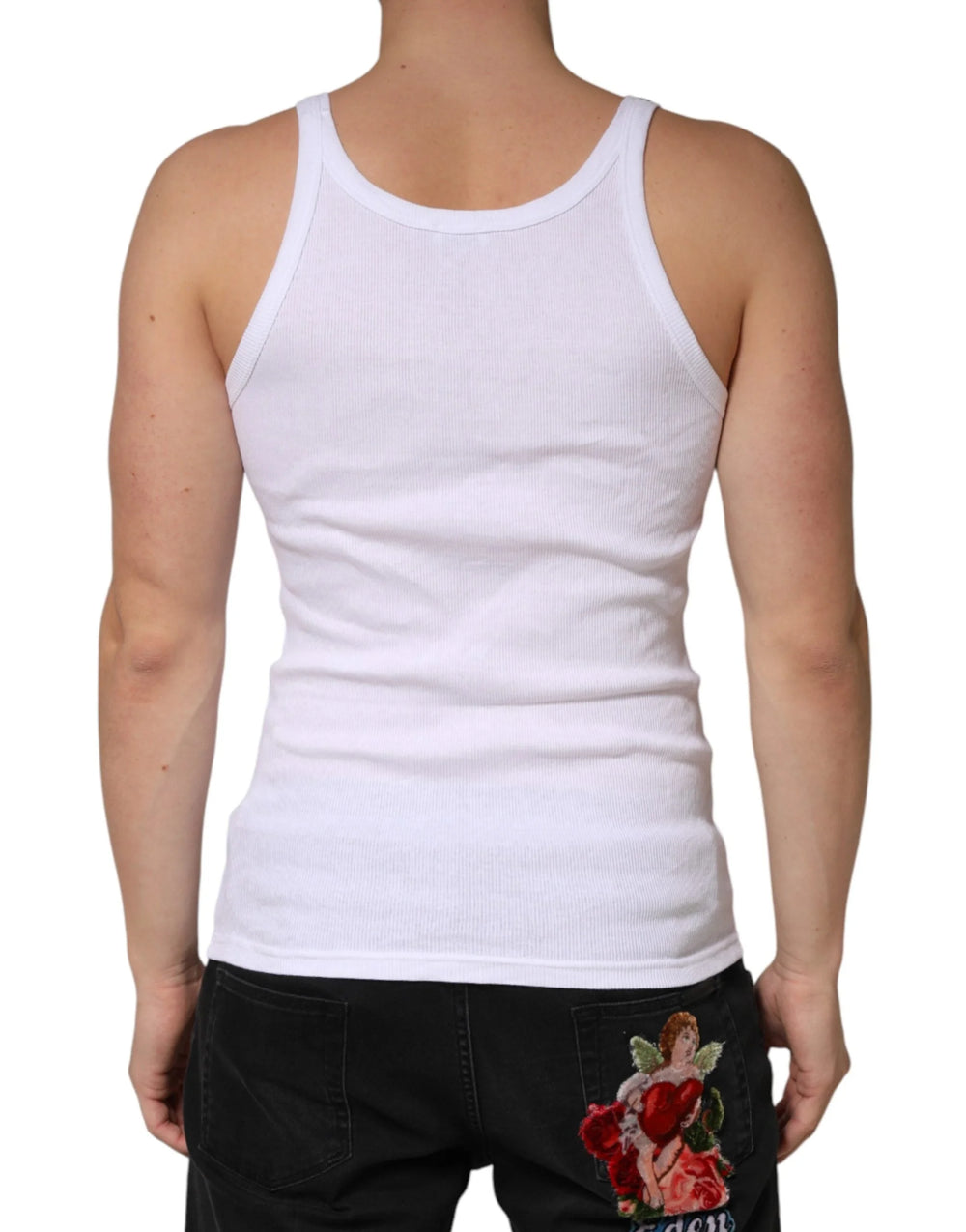Dolce & Gabbana White Sleeveless Round Neck Tank Top T-shirt - IT4 | S