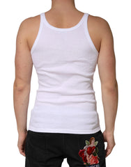 Dolce & Gabbana White Sleeveless Round Neck Tank Top T-shirt - IT4 | S