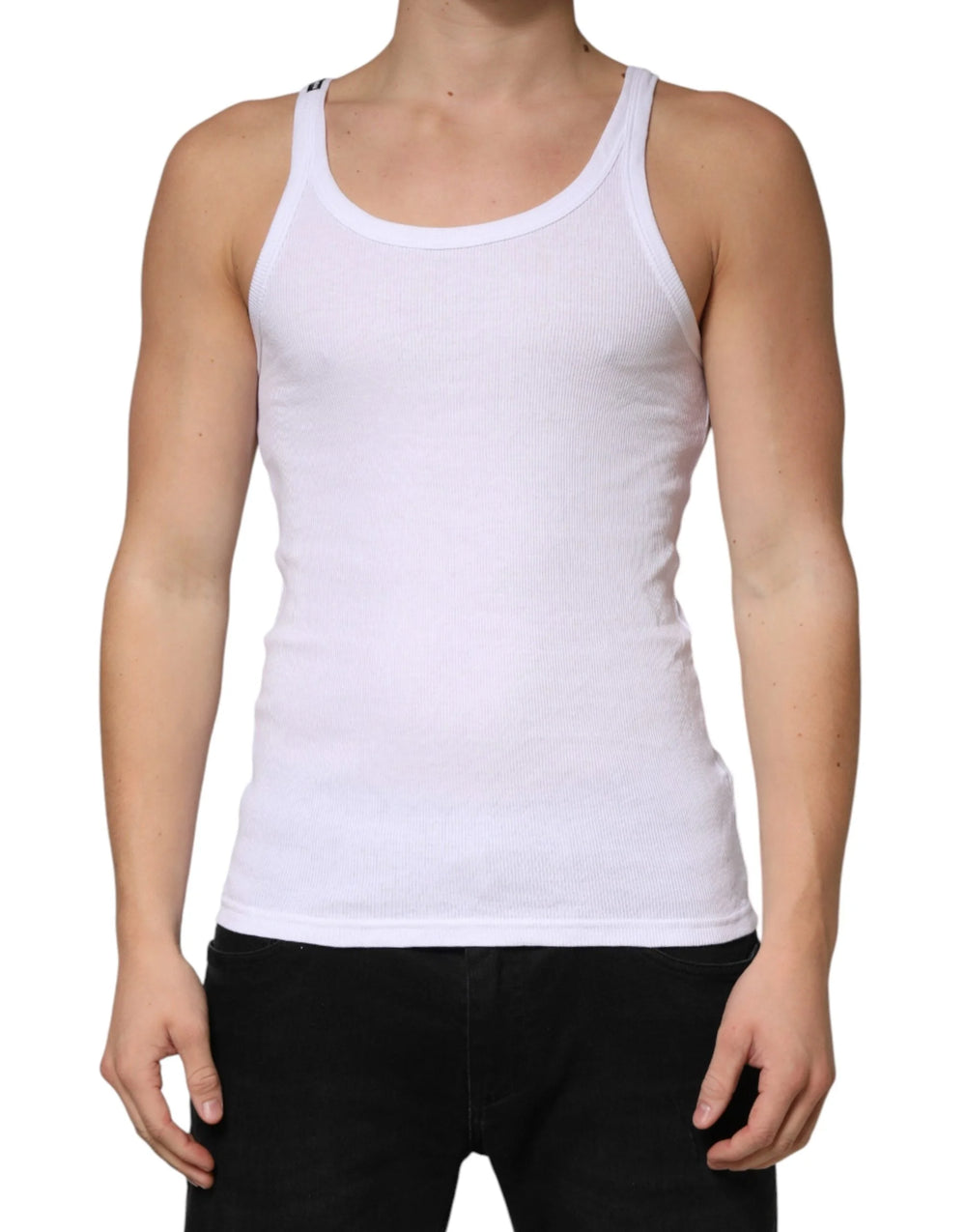 Dolce & Gabbana White Sleeveless Round Neck Tank Top T-shirt - IT4 | S
