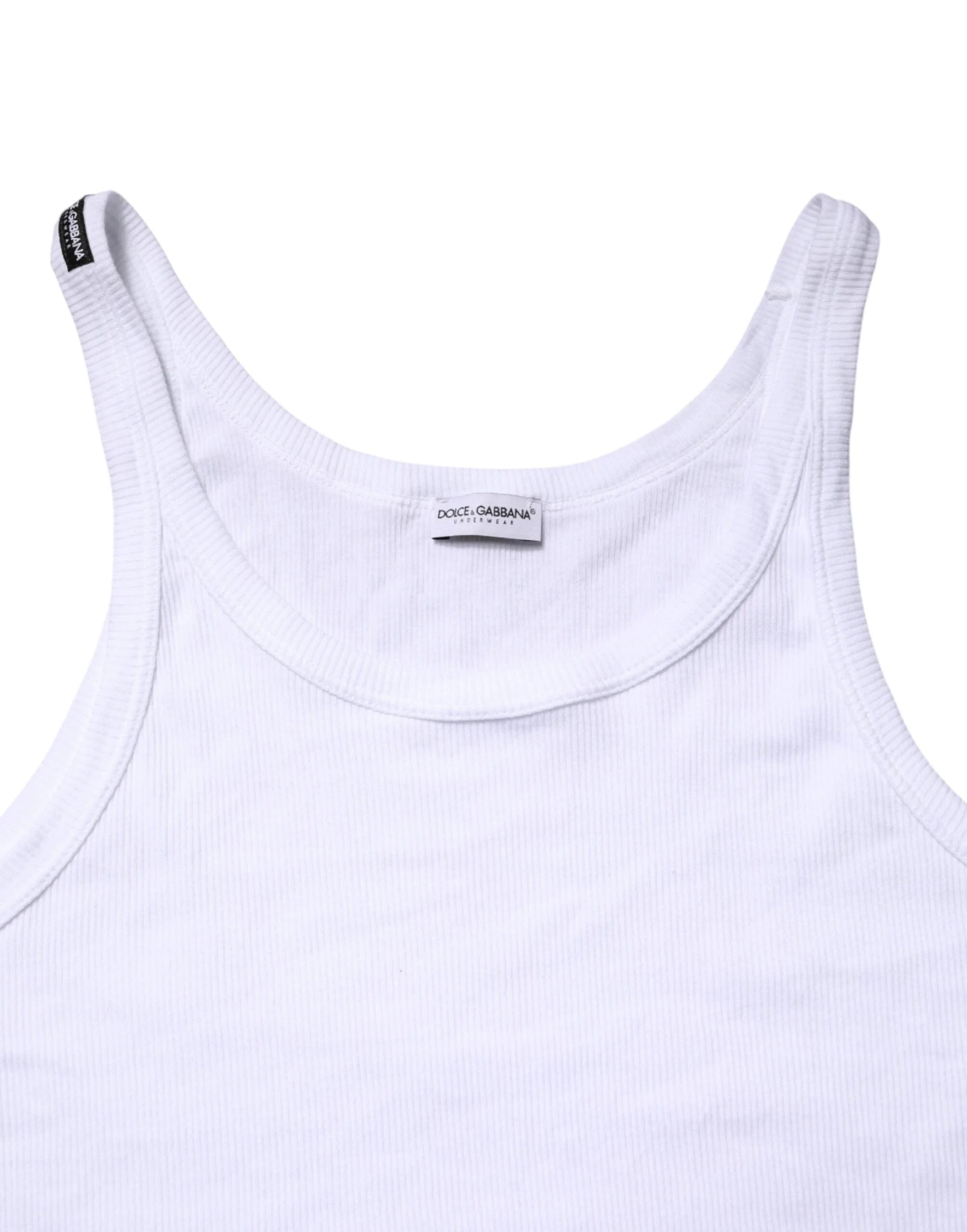 Dolce & Gabbana White Sleeveless Round Neck Tank Top T-shirt - IT4 | S