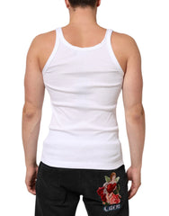 Dolce & Gabbana White Sleeveless Round Neck Tank Top T-shirt - IT48 | M - Tank Tops