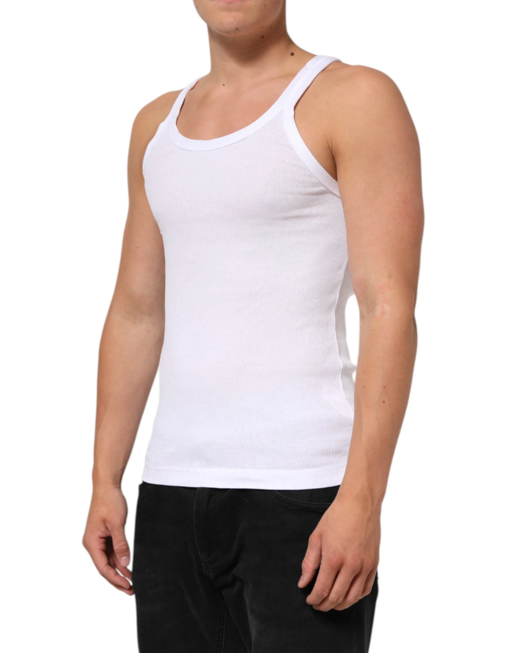 Dolce & Gabbana White Sleeveless Round Neck Tank Top T-shirt - IT48 | M - Tank Tops