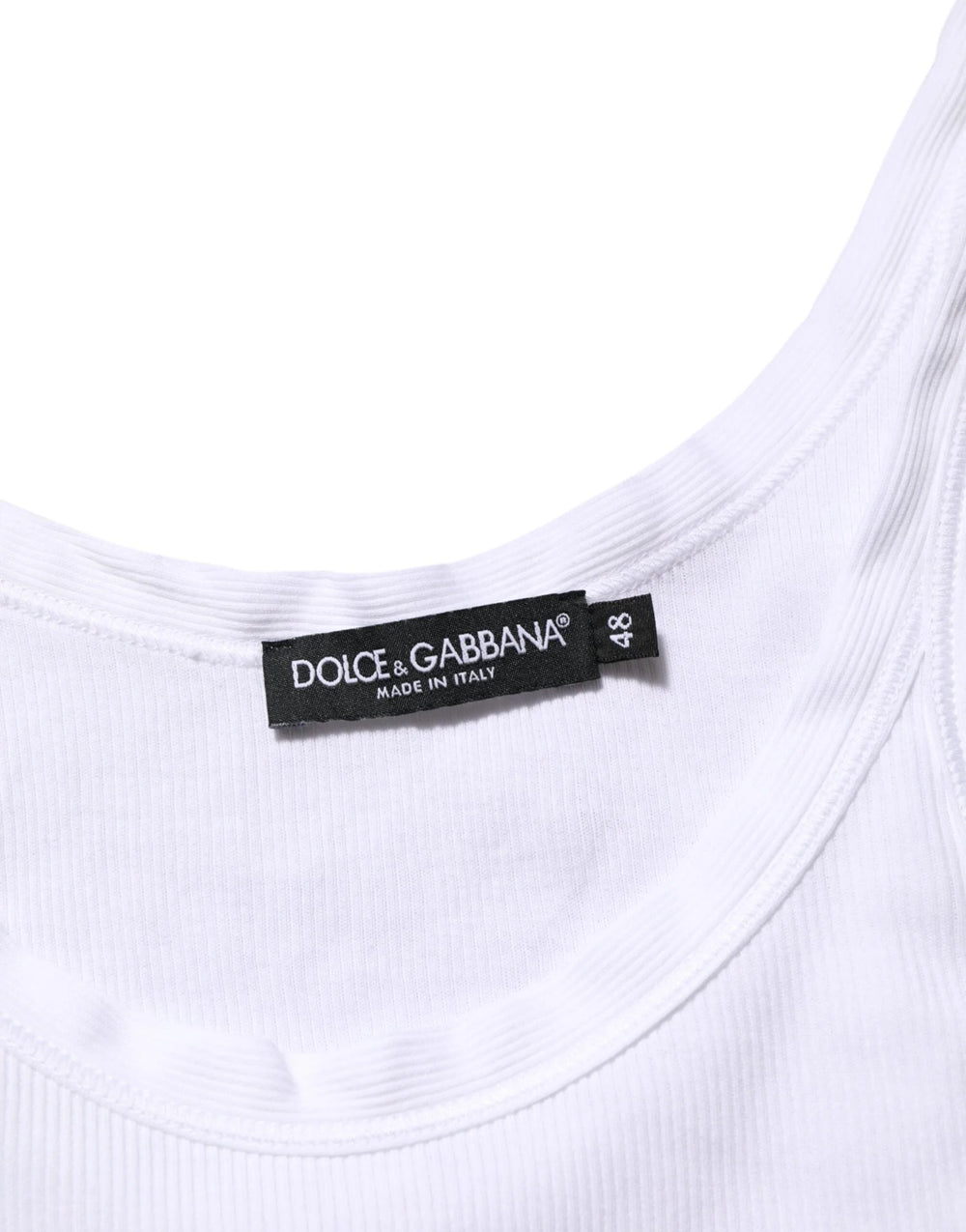Dolce & Gabbana White Sleeveless Round Neck Tank Top T-shirt - IT48 | M - Tank Tops