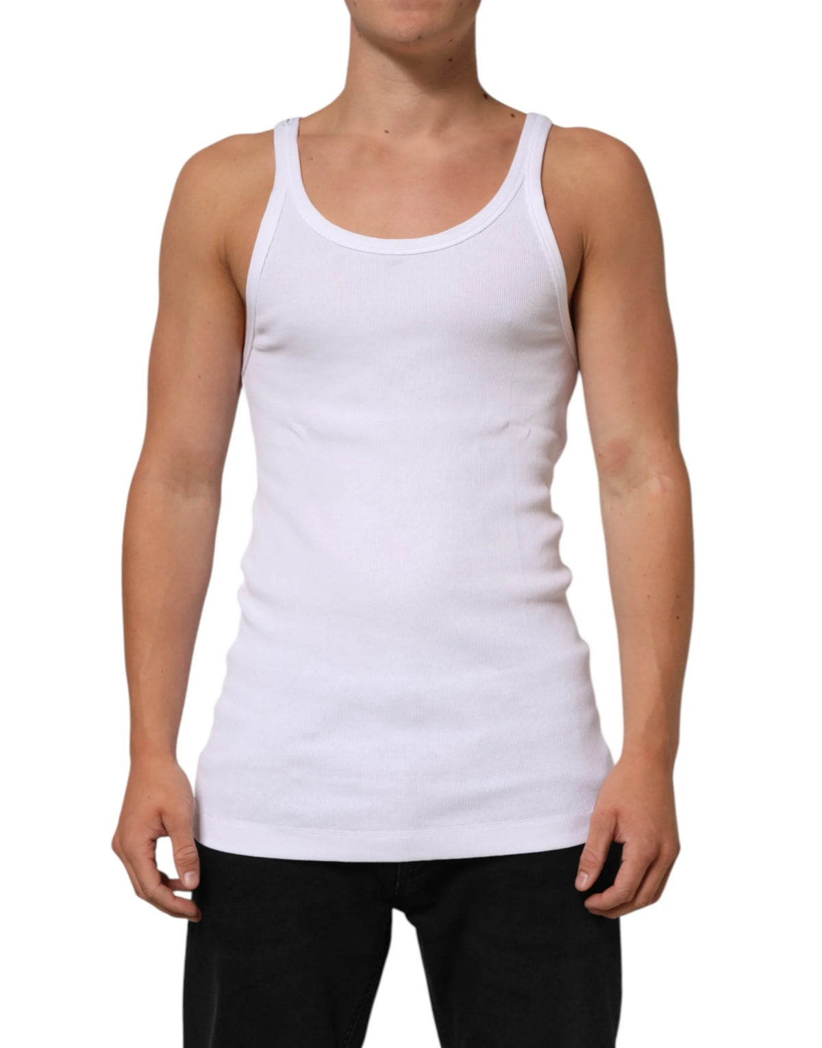 Dolce & Gabbana White Sleeveless Round Neck Tank Top T-shirt - IT54 | XL - Tank Tops