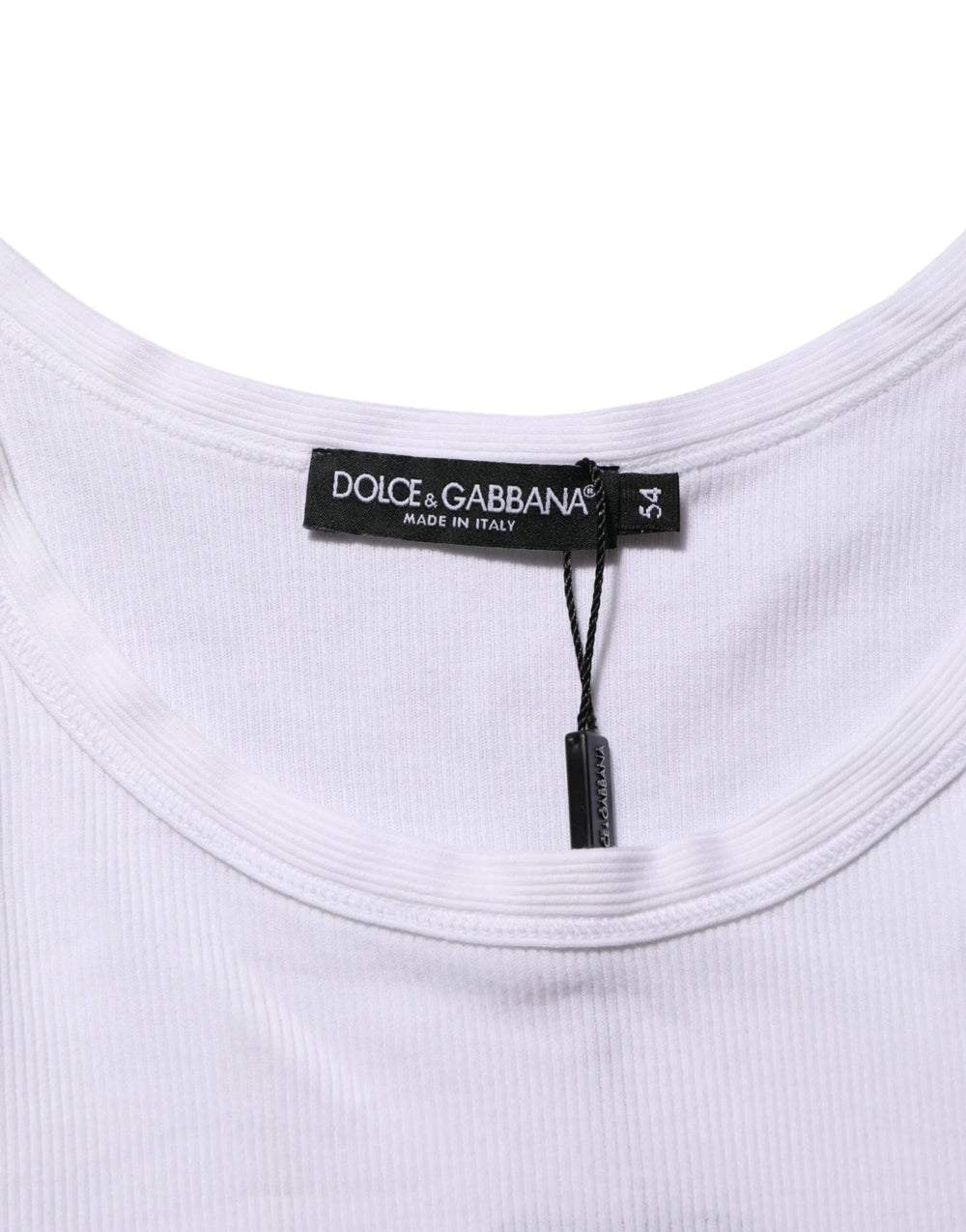 Dolce & Gabbana White Sleeveless Round Neck Tank Top T-shirt - IT54 | XL - Tank Tops