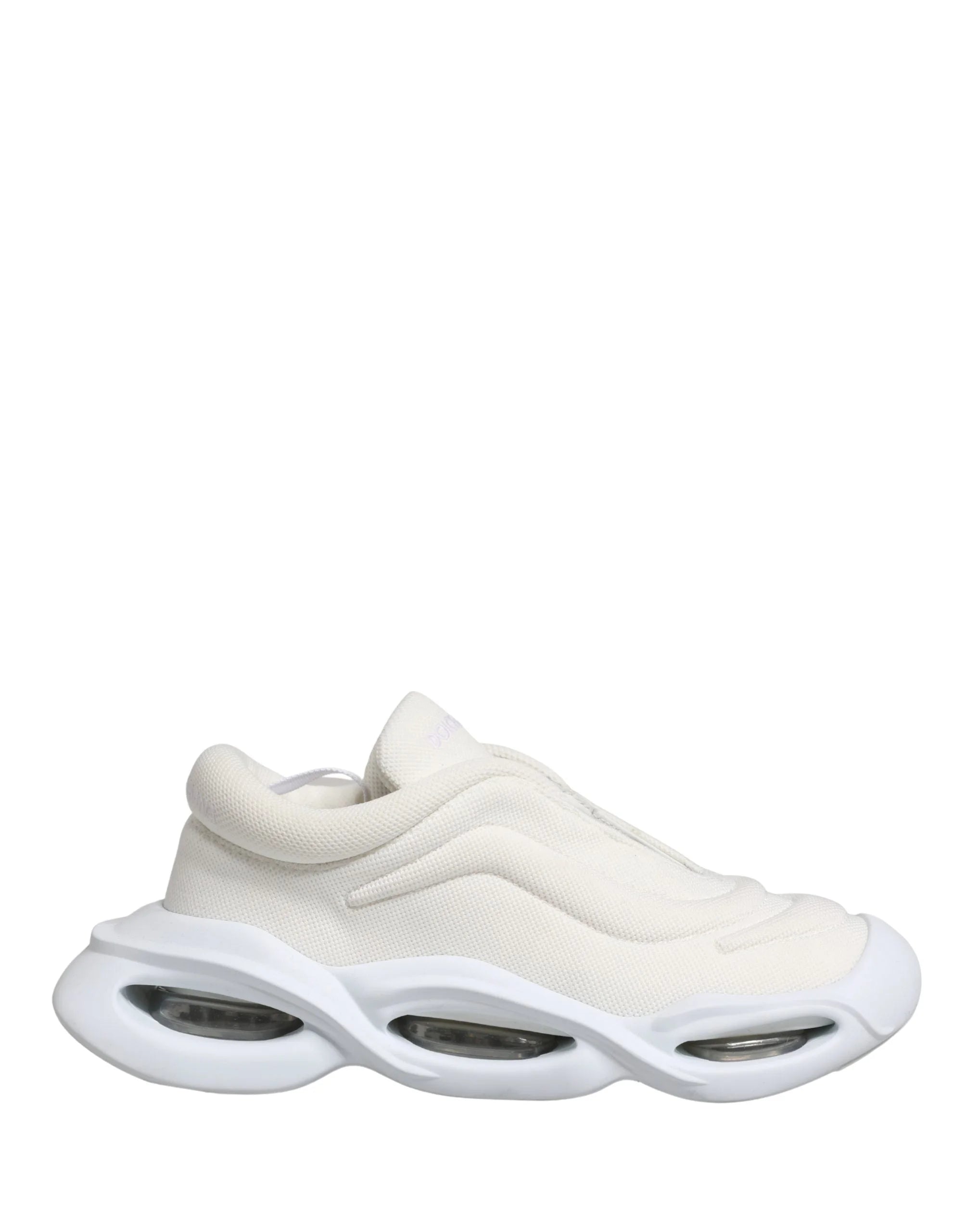 Dolce & Gabbana White Slip On Wave Low Top Sneakers Shoes - Sneakers