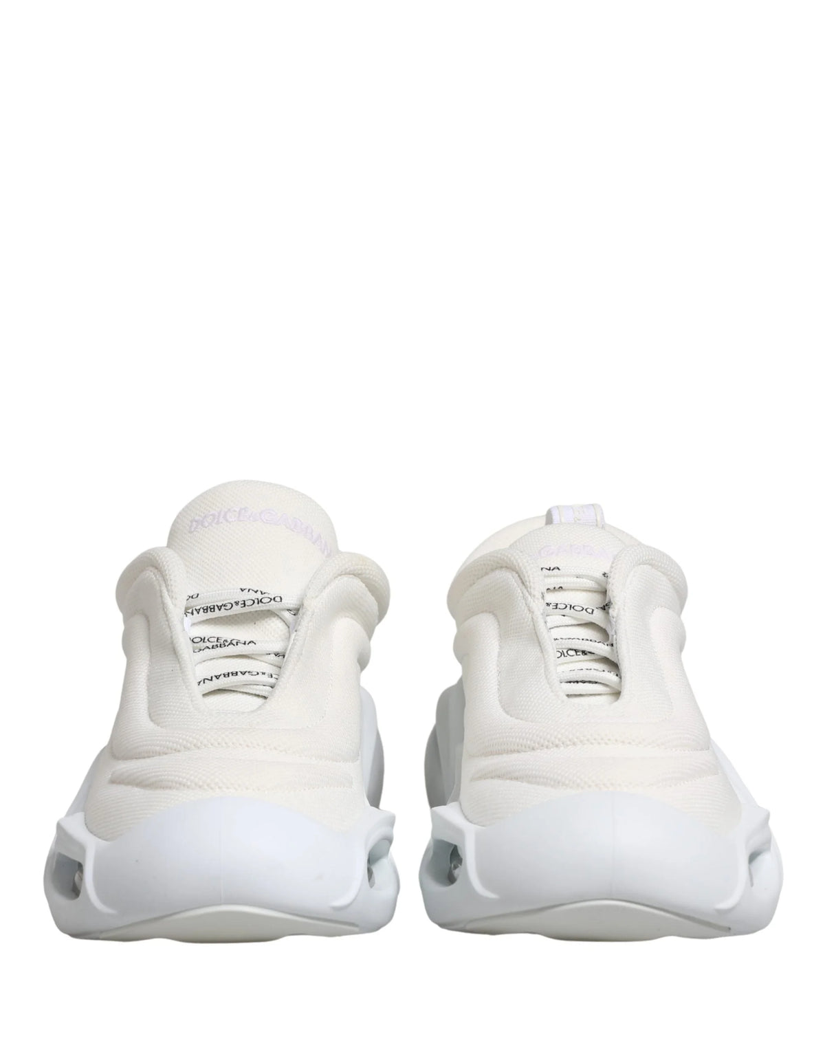 Dolce & Gabbana White Slip On Wave Low Top Sneakers Shoes - Sneakers