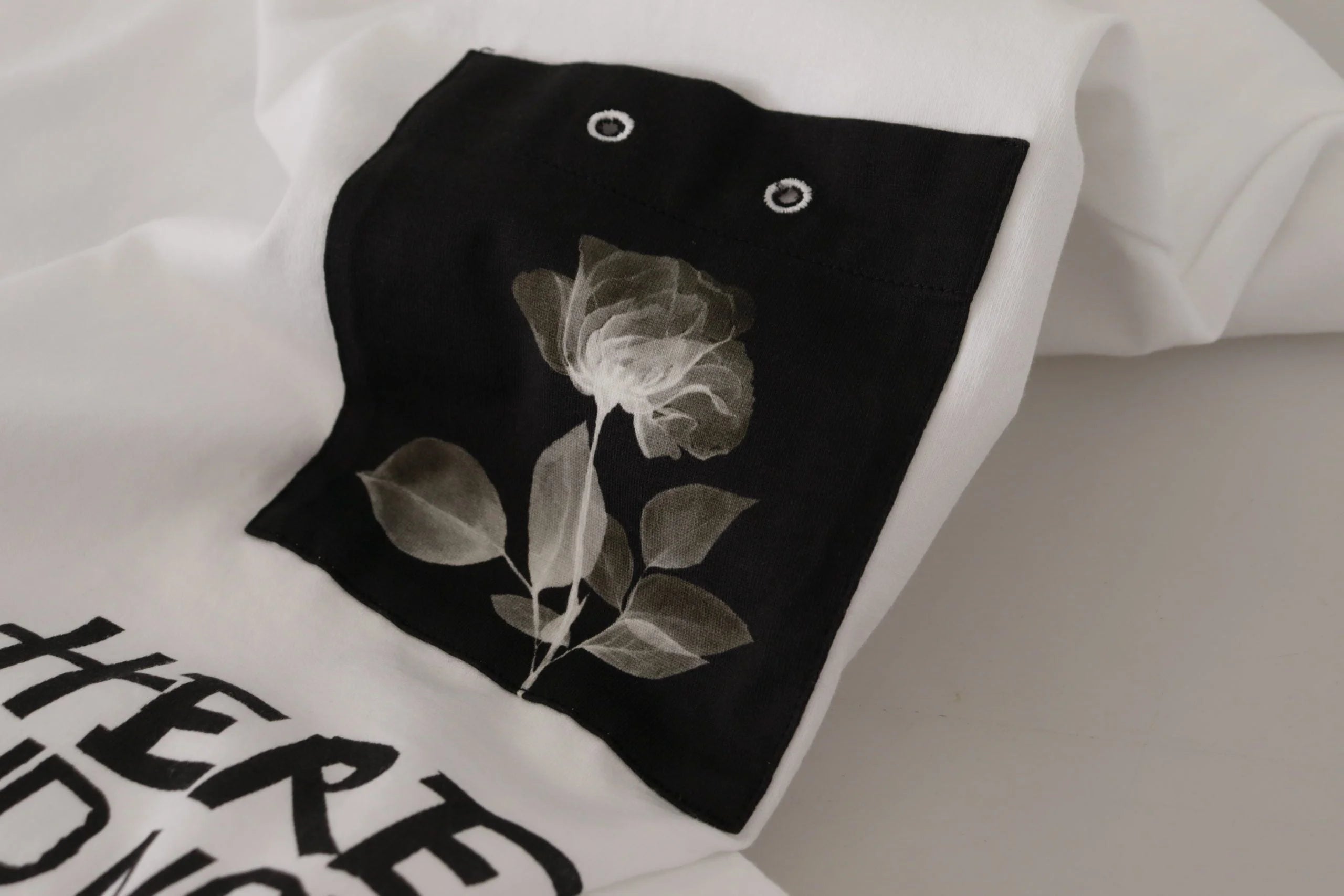 Dolce & Gabbana White Slogan Print Round Neck Cotton T-shirt - IT44|L - T-Shirts