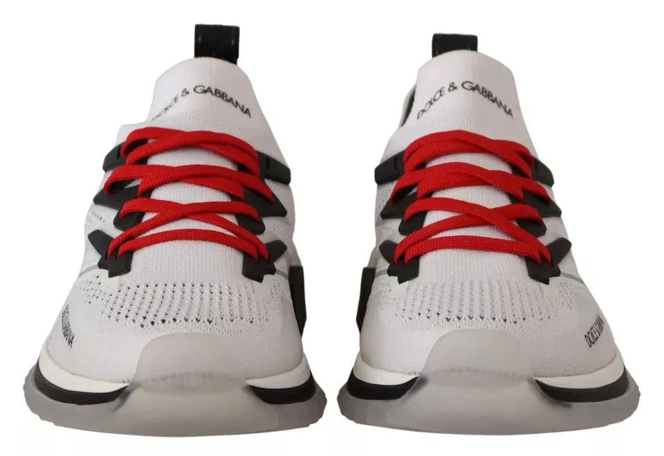 Dolce & Gabbana White SORRENTO Sport Stretch Men Shoes Sneakers - EU45/US12 - Sneakers