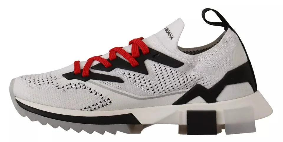 Dolce & Gabbana White SORRENTO Sport Stretch Men Shoes Sneakers - EU45/US12 - Sneakers