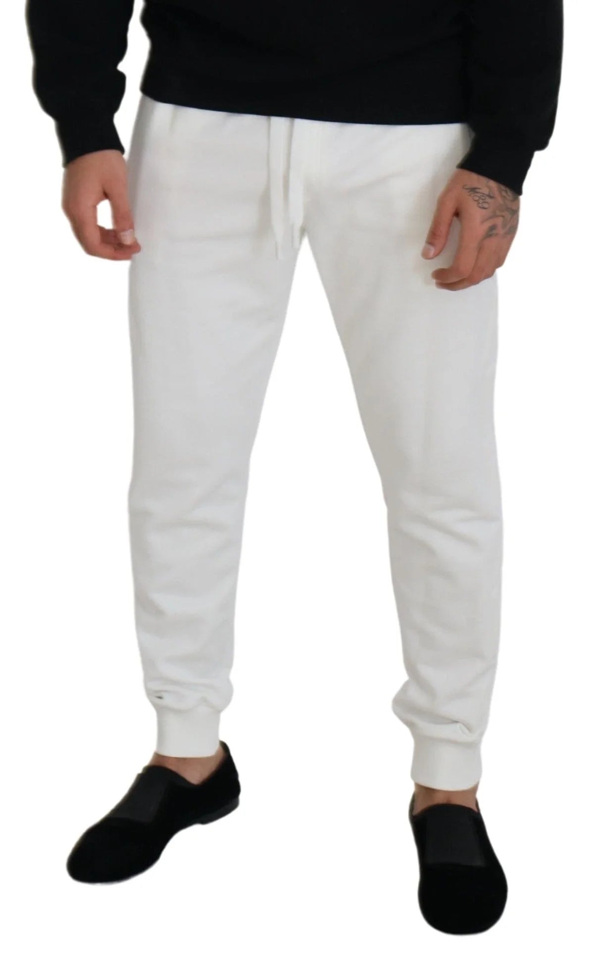 Dolce & Gabbana White Sport Logo Cotton Sweatpants Trousers Pants - Sweatpants