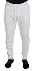 Dolce & Gabbana White Sport Logo Cotton Sweatpants Trousers Pants - Sweatpants