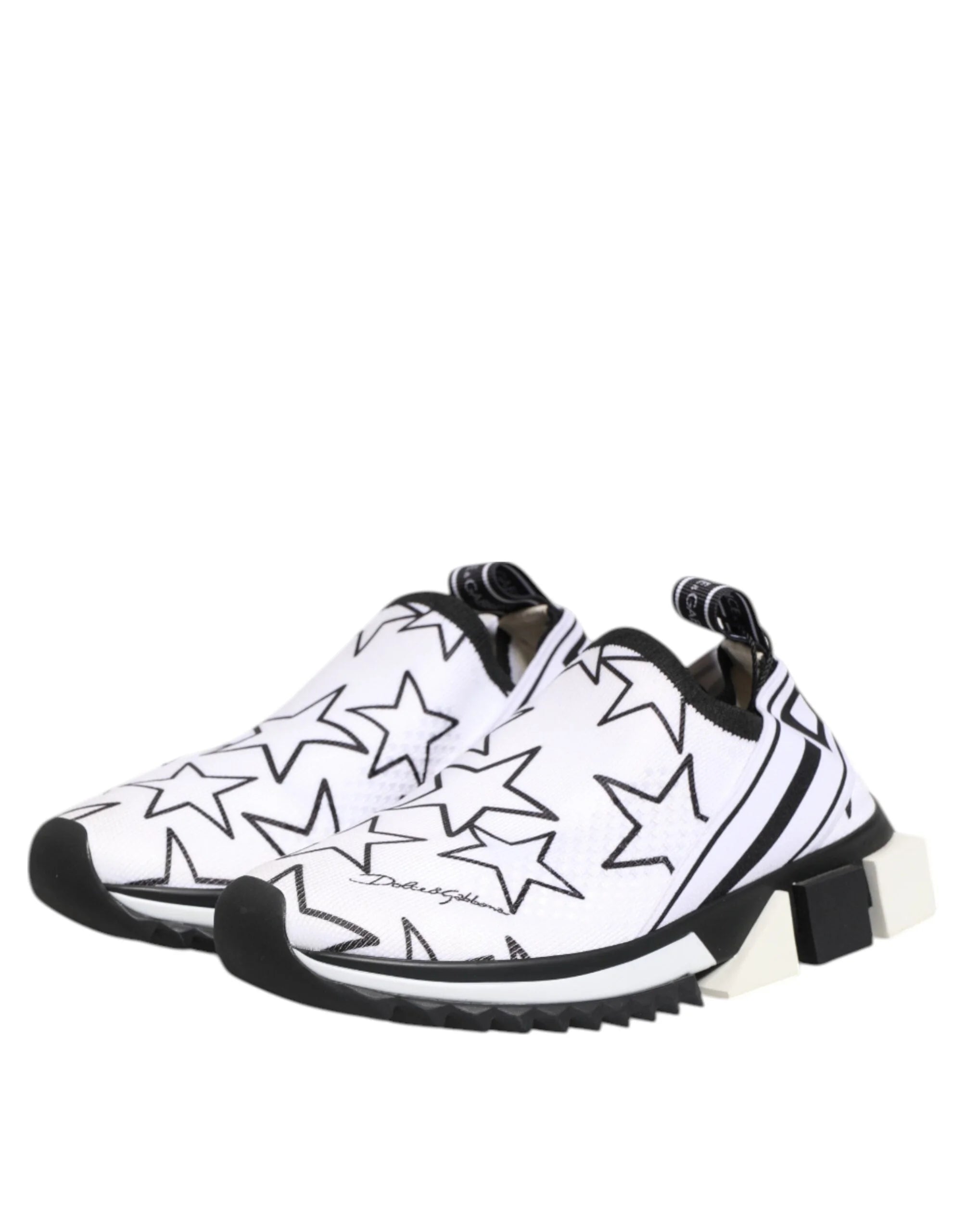 Dolce & Gabbana White Stars Sorrento Low Top Sneakers Shoes - EU36/US5.5 - Sneakers