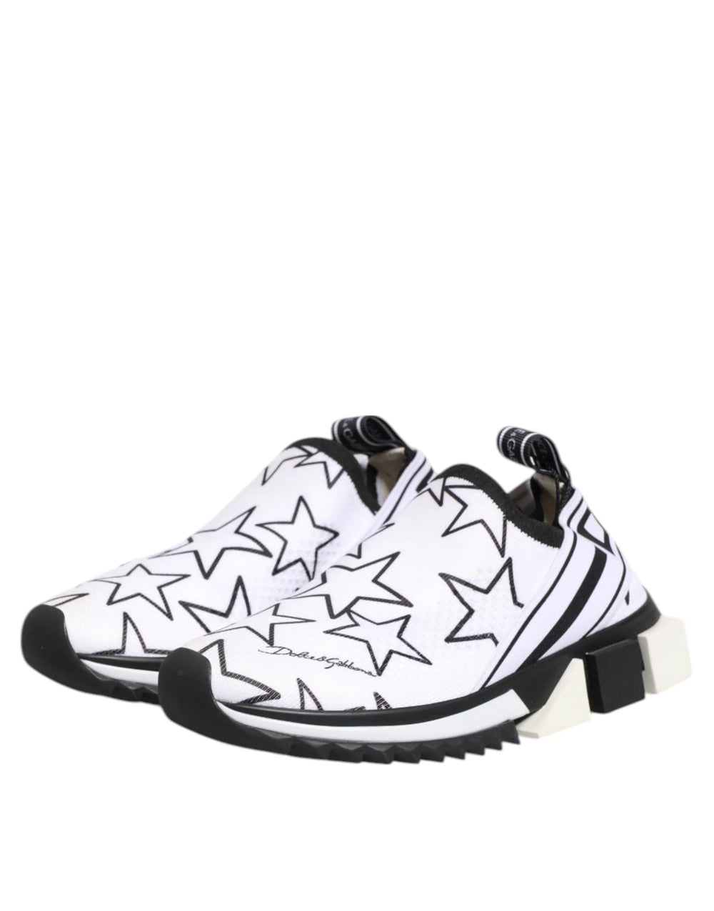 Dolce & Gabbana White Stars Sorrento Low Top Sneakers Shoes - EU36/US5.5 - Sneakers