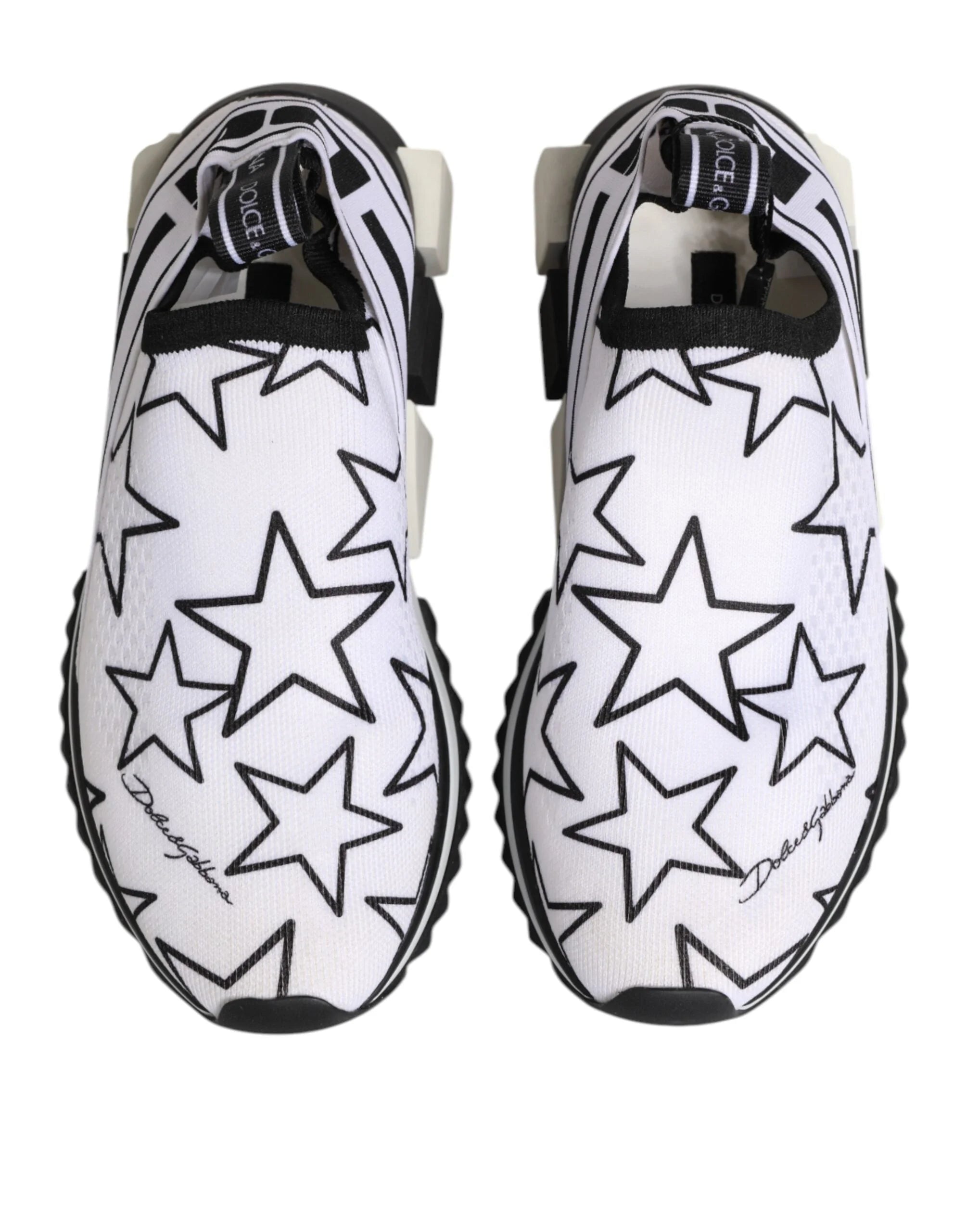 Dolce & Gabbana White Stars Sorrento Low Top Sneakers Shoes - EU36/US5.5 - Sneakers