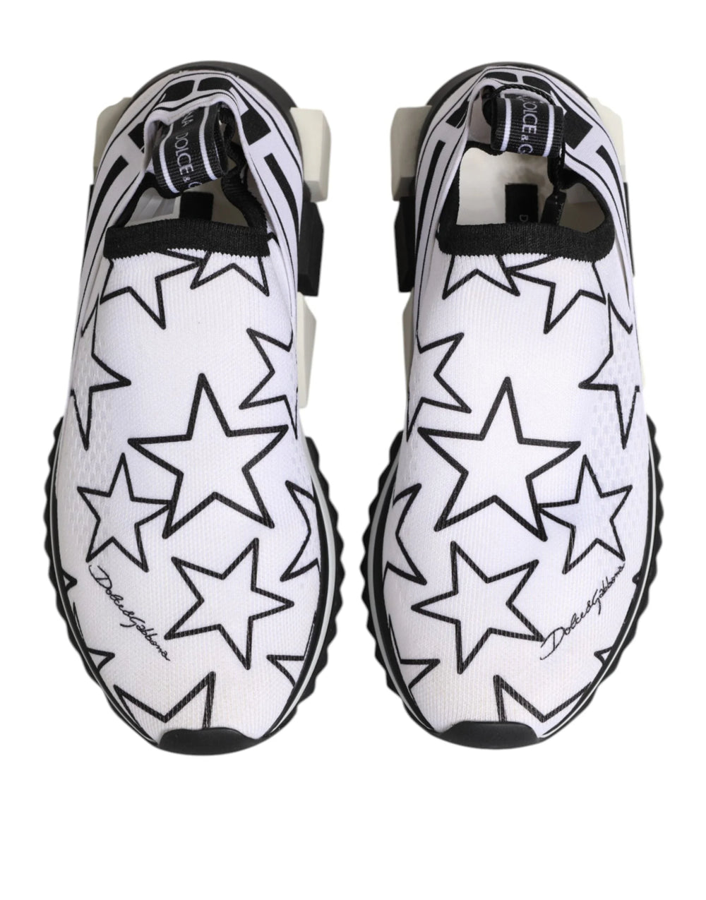 Dolce & Gabbana White Stars Sorrento Low Top Sneakers Shoes - EU36/US5.5 - Sneakers