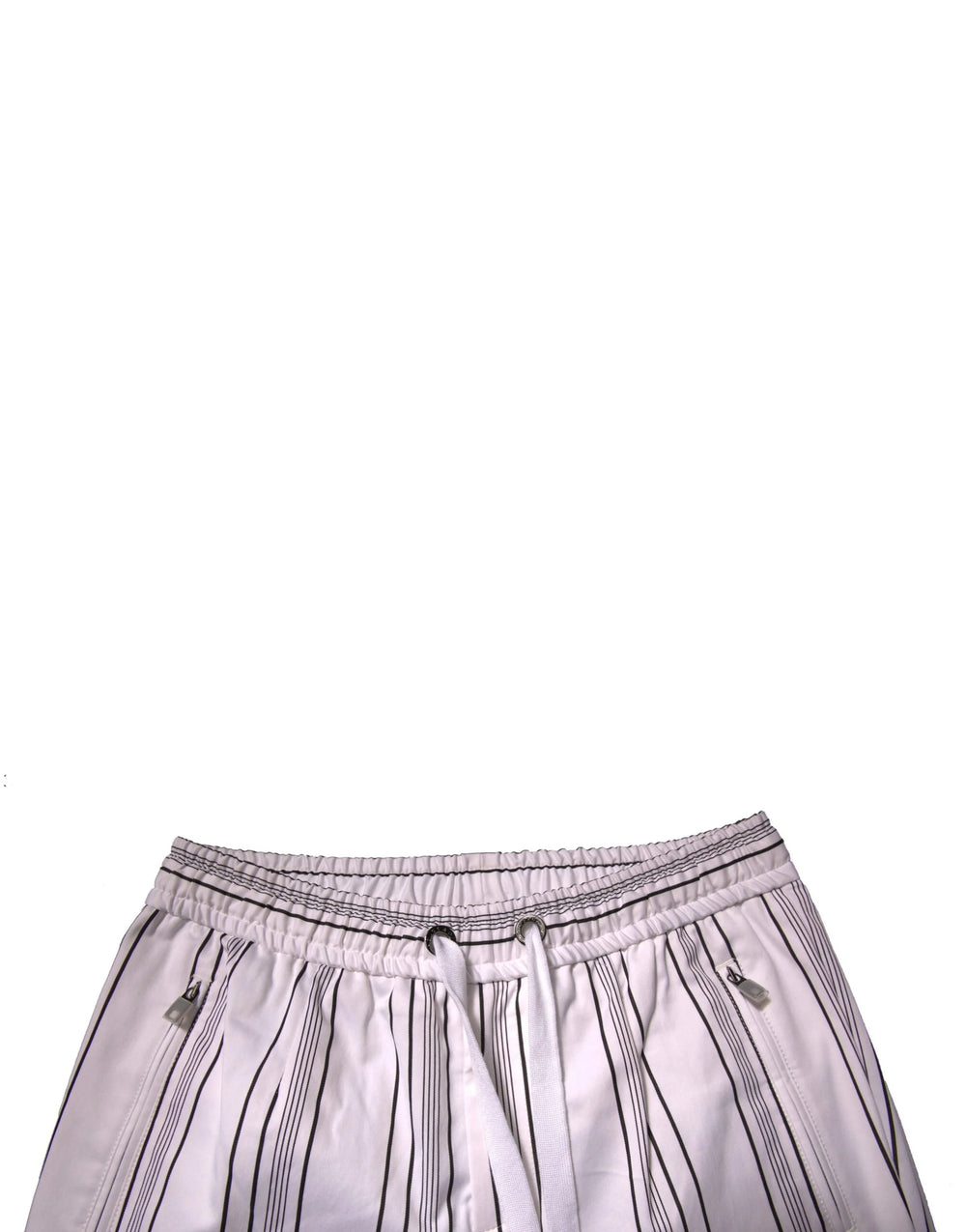 Dolce & Gabbana White Stripe Cotton Dress Skinny Pants - IT46 | S - Trousers