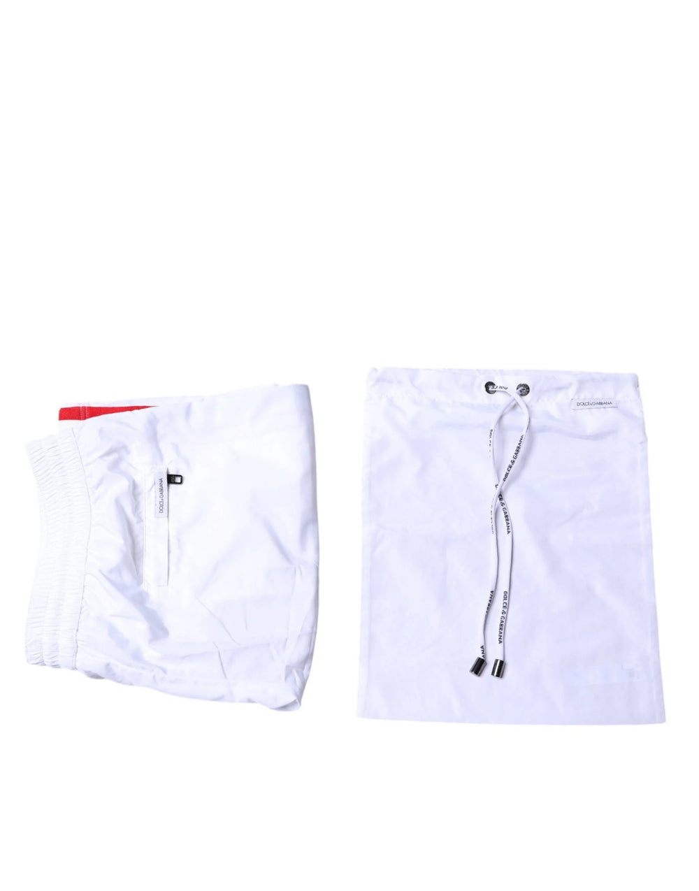 Dolce & Gabbana White Stripes Beachwear Shorts 2 Pc Swimwear - IT4 | S - Swim Boxers
