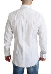 Dolce & Gabbana White Stripes Cotton Formal Dress Shirt - IT39 | S - Shirts