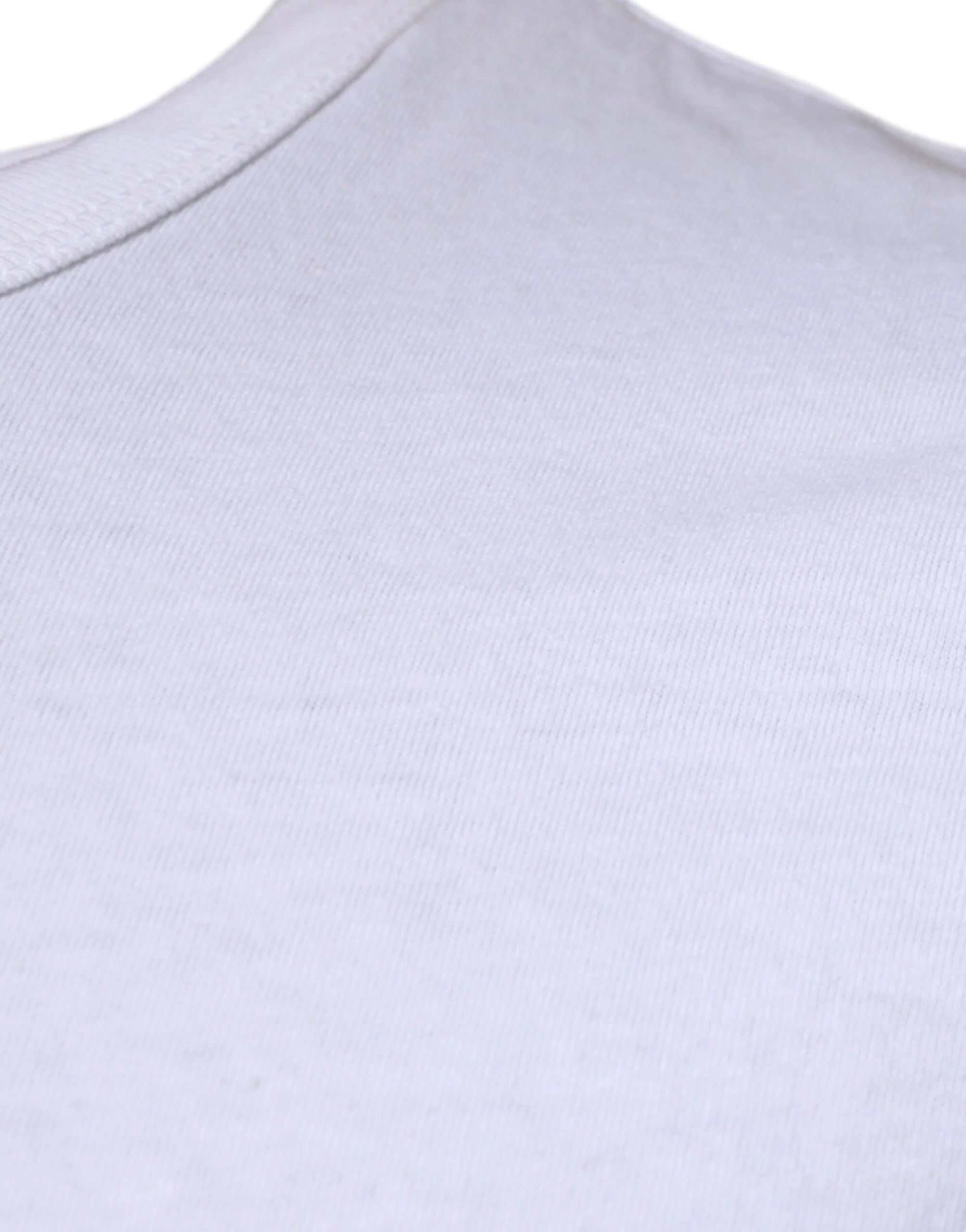 Dolce & Gabbana White Stripes Crew Neck Short Sleeves T-shirt - IT48 | M - T-Shirts