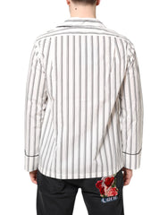 Dolce & Gabbana White Stripes Lounge Pajama Sleepwear Shirt - IT39 | S - Loungewear Tops