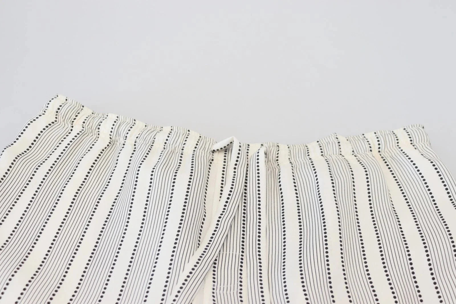 Dolce & Gabbana White Stripes Silk Lounge Trouser Pants - IT48 | M