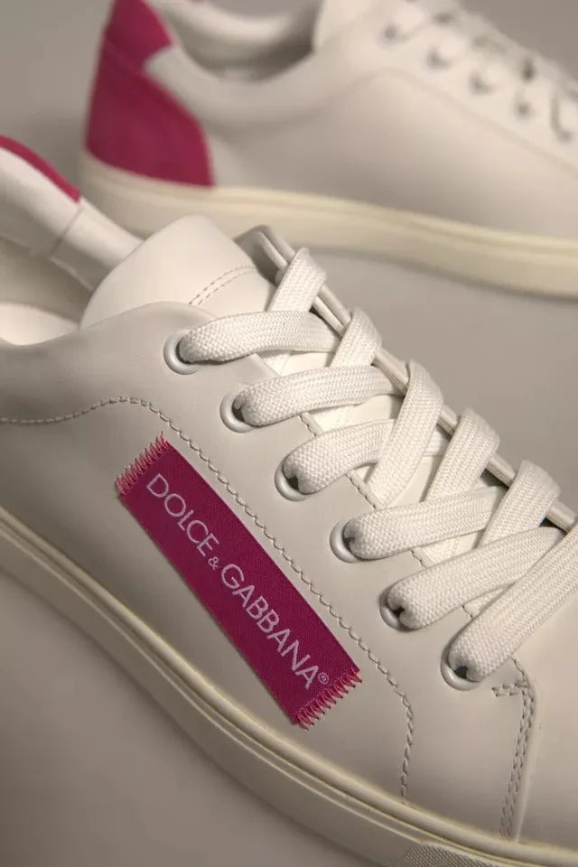Dolce & Gabbana White Suede Leather Low Top Sneakers Shoes - EU39.5/US9 - Sneakers