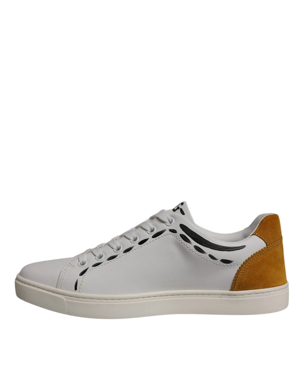 Dolce & Gabbana White Suede Leather Low Top Sneakers Shoes - EU39/US6 - Sneakers