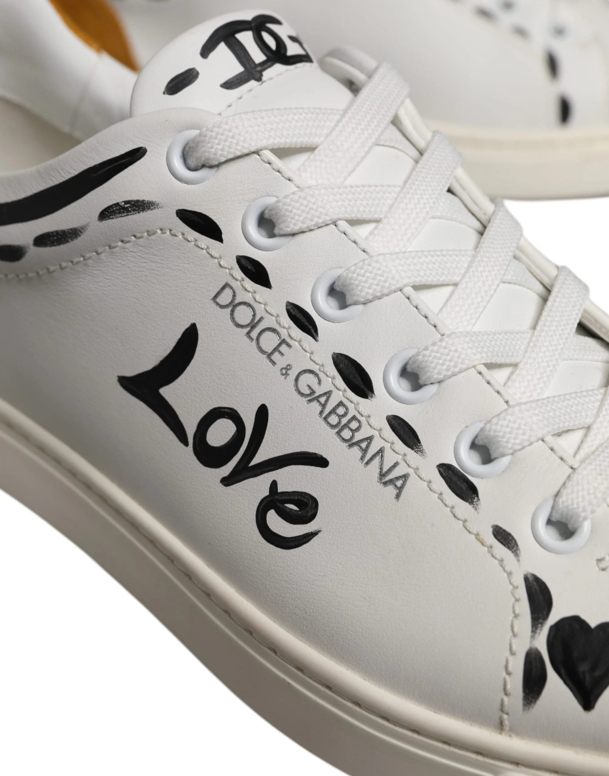 Dolce & Gabbana White Suede Leather Low Top Sneakers Shoes - EU39/US6 - Sneakers