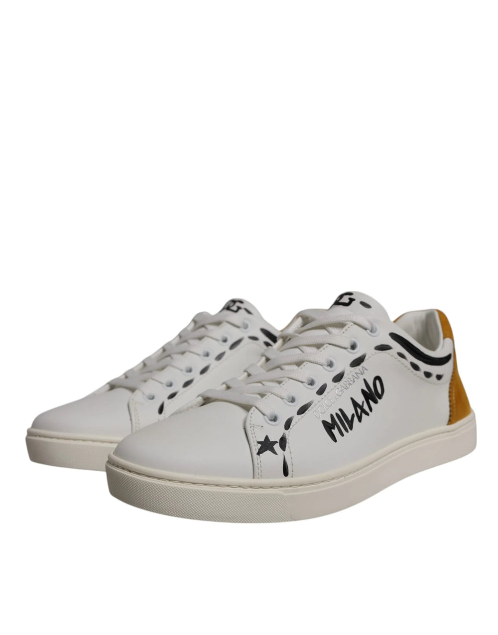 Dolce & Gabbana White Suede Leather Low Top Sneakers Shoes - EU39/US6 - Sneakers