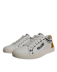 Dolce & Gabbana White Suede Leather Low Top Sneakers Shoes - EU39/US6 - Sneakers
