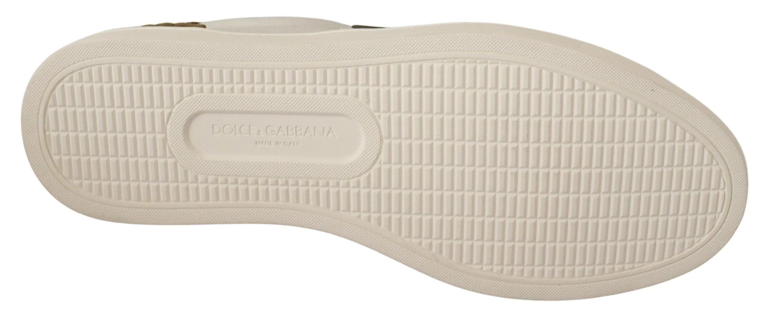 Dolce & Gabbana White Suede Leather Mens Low Tops Sneakers - EU39.5/US6.5 - Sneakers