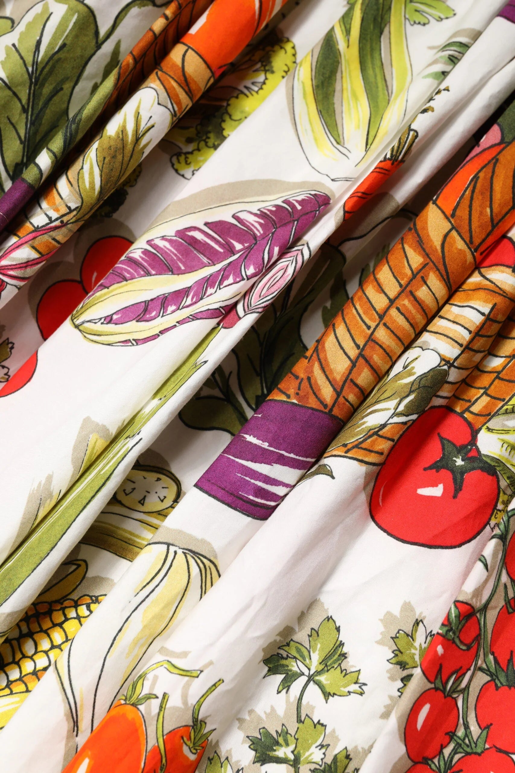 Dolce & Gabbana White Vegetables Sleeveless A-line Dress - Dresses