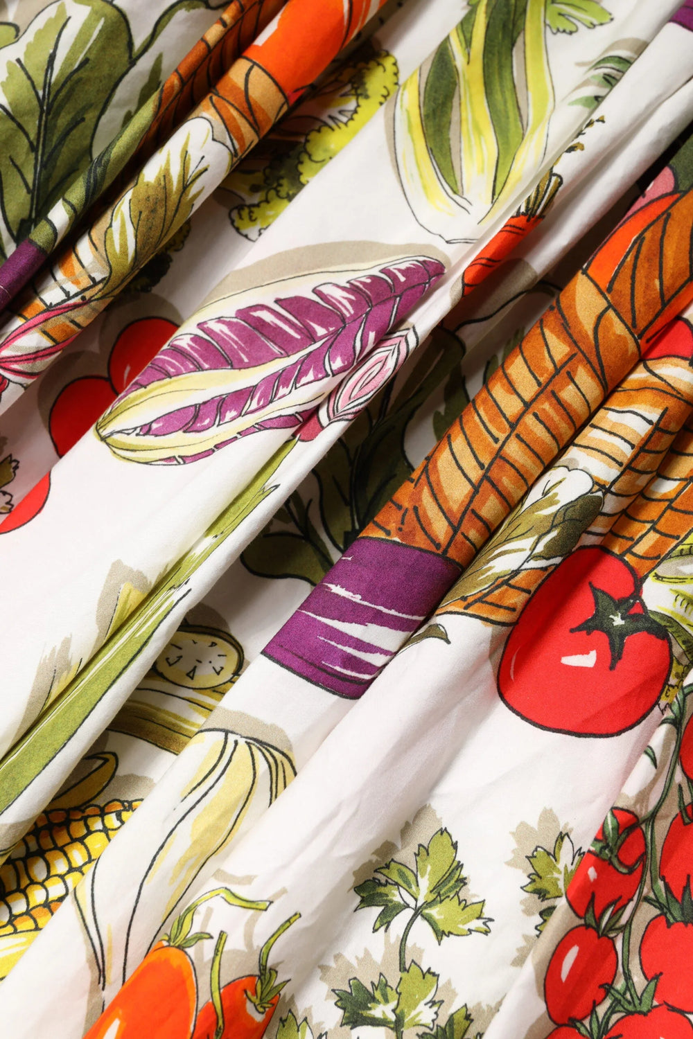 Dolce & Gabbana White Vegetables Sleeveless A-line Dress - Dresses