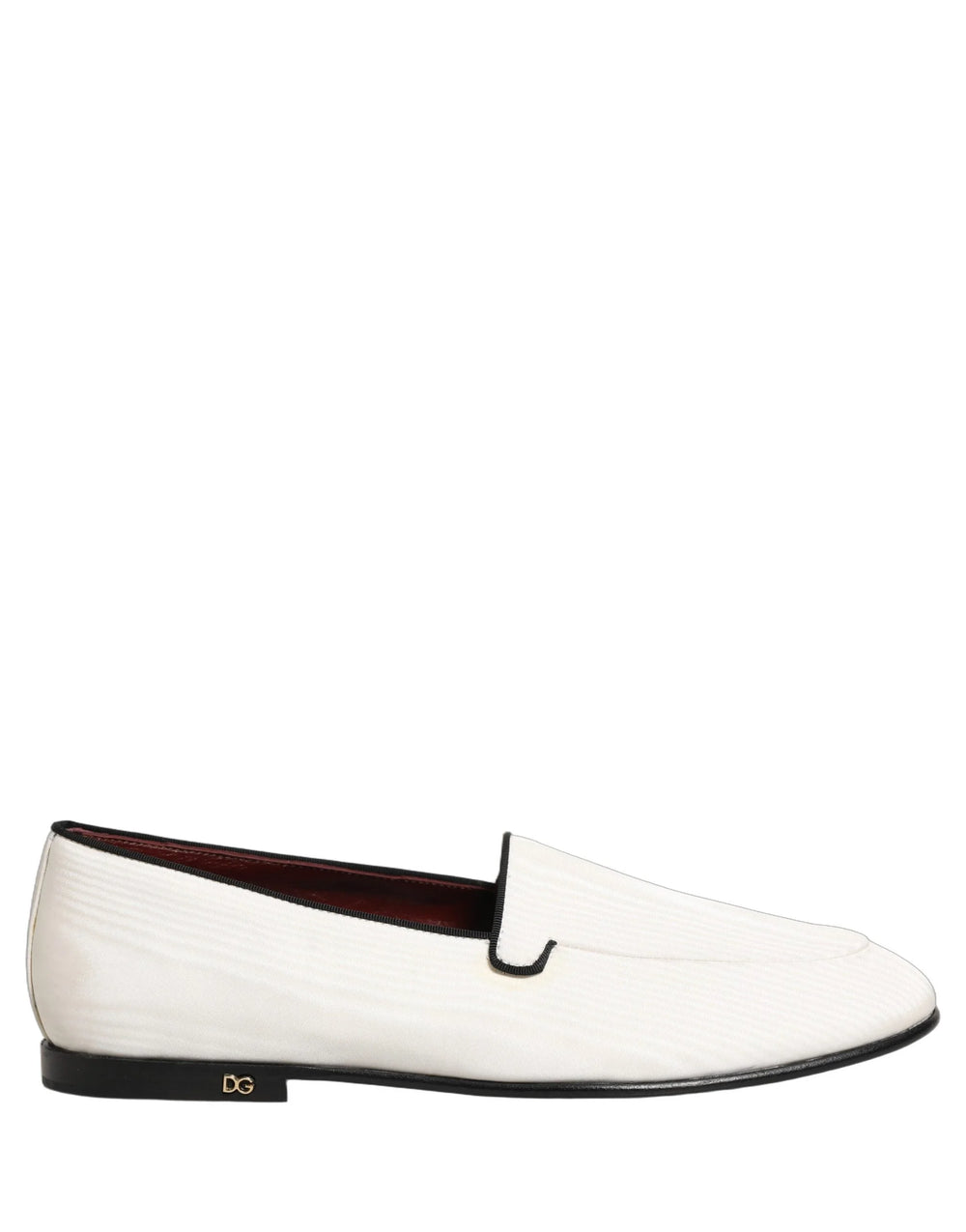 Dolce & Gabbana White Velvet Slip On Men Flats Loafers Shoes - EU41/US8