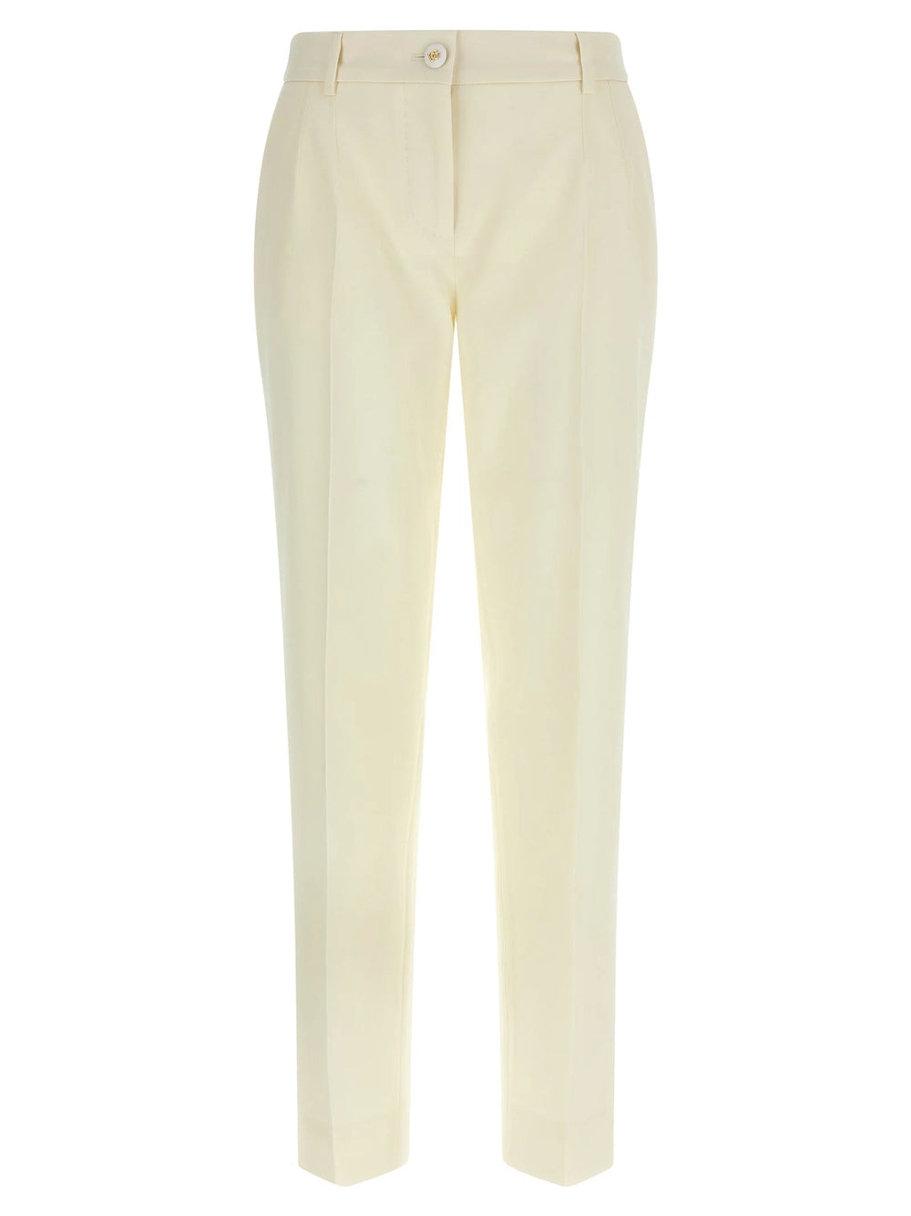 Dolce & Gabbana White Virgin Wool Dress Pants - IT42