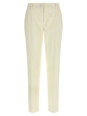 Dolce & Gabbana White Virgin Wool Dress Pants - IT42