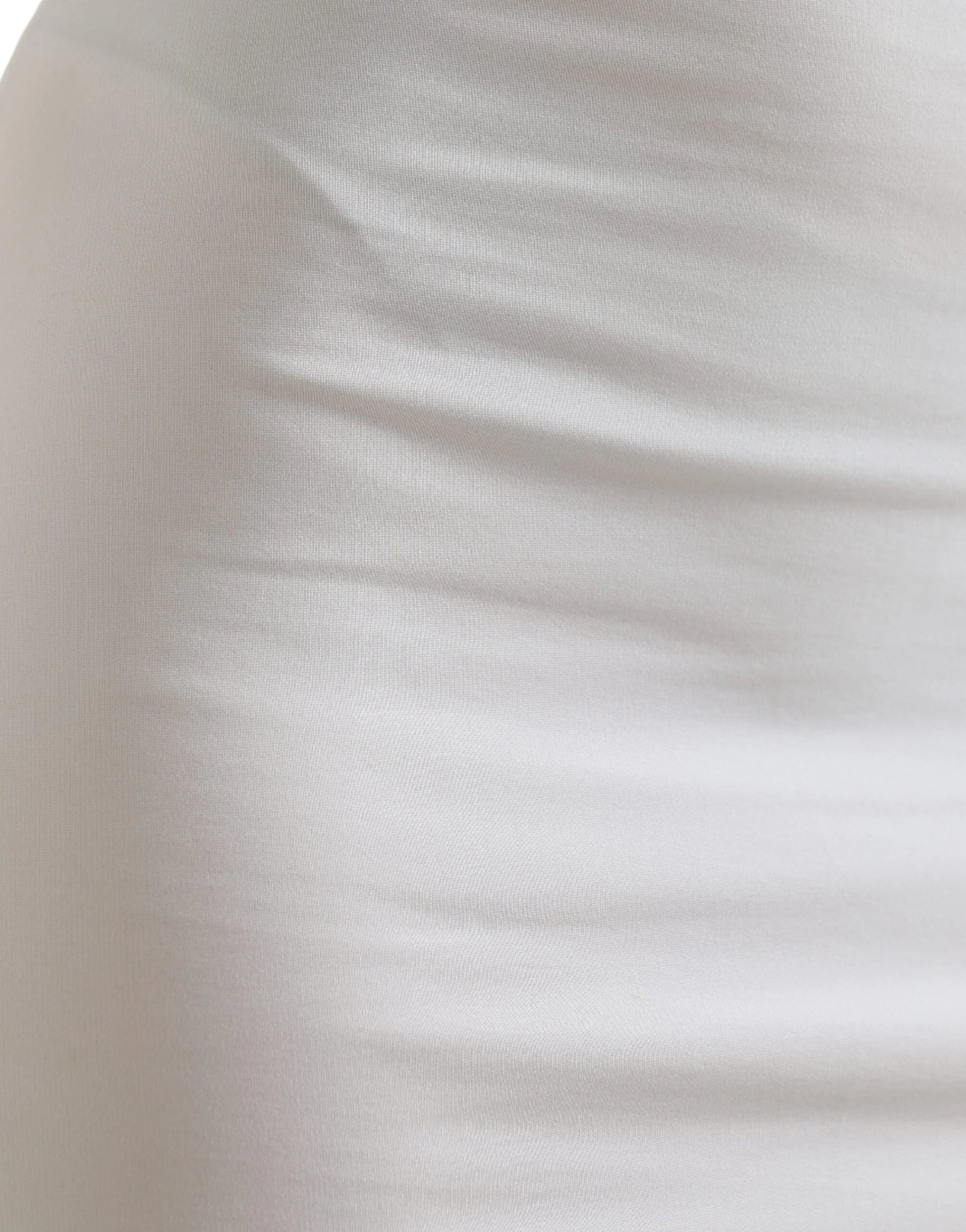 Dolce & Gabbana White Viscose High Waist Pencil Cut Mini Skirt - IT40|S - Skirts